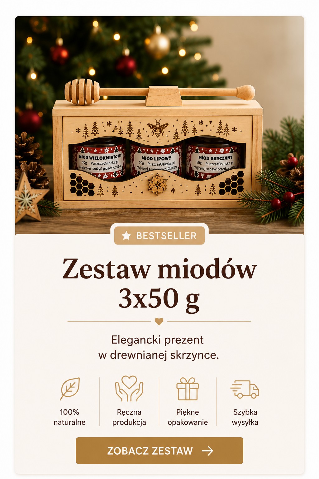 Zestaw miodów 3x50g